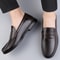 Genuine Leather Loafers for Men, Breathable Casual Office Shoes, Designer Slip-on Driving Shoes for Men