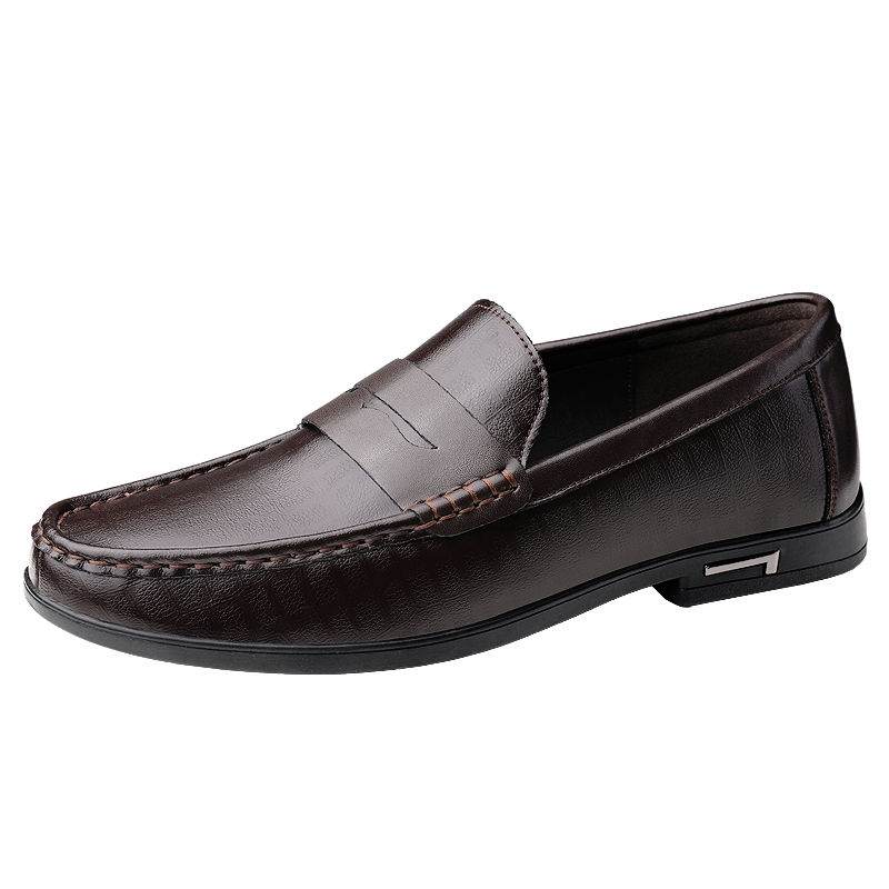 Genuine Leather Loafers for Men, Breathable Casual Office Shoes, Designer Slip-on Driving Shoes for Men