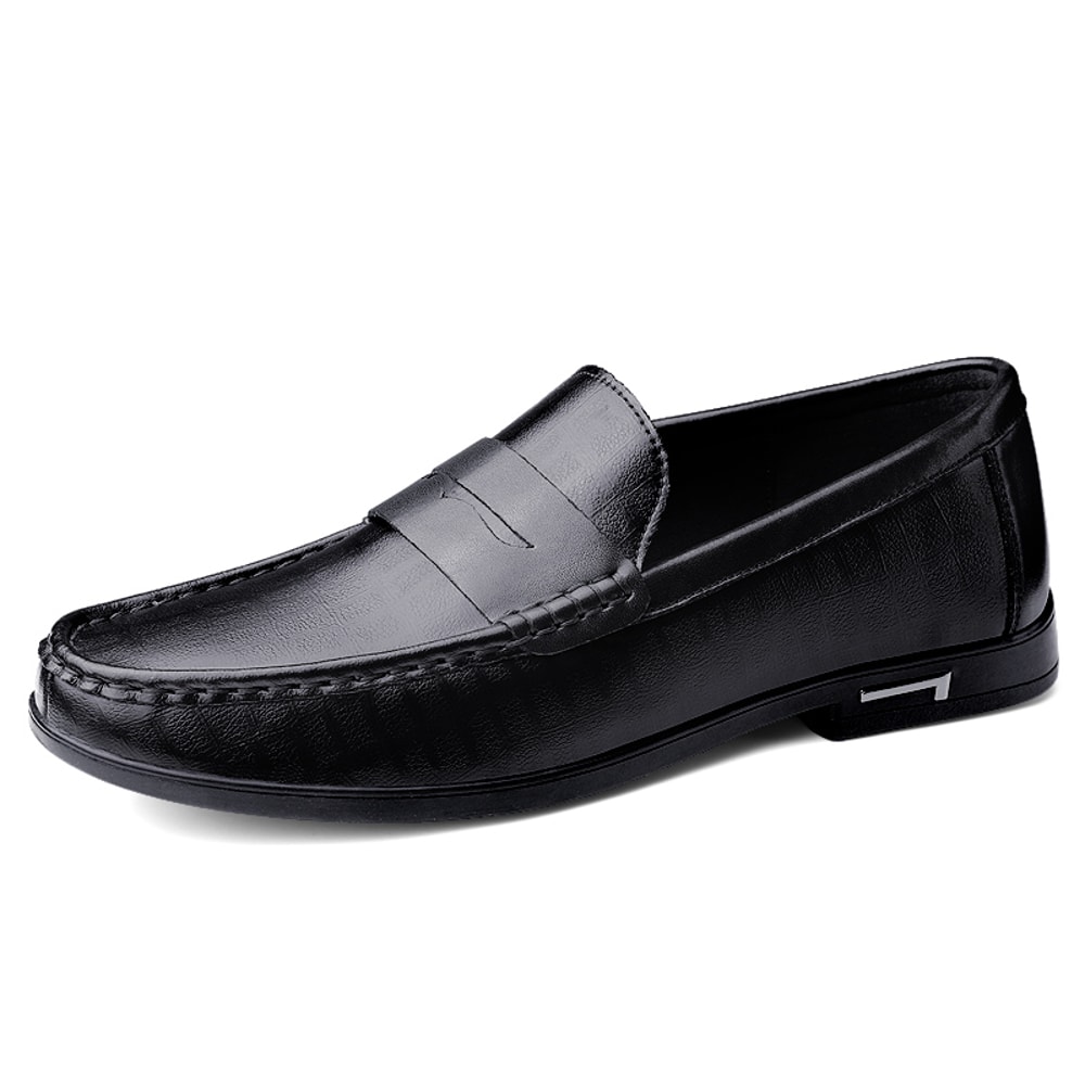 Genuine Leather Loafers for Men, Breathable Casual Office Shoes, Designer Slip-on Driving Shoes for Men