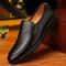 Luxury Brand Leather Shoes, Men's Business Shoes, Slip-on Moccasins, Breathable Black Driving Shoes, Formal Shoes
