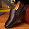 Luxury Brand Leather Shoes, Men's Business Shoes, Slip-on Moccasins, Breathable Black Driving Shoes, Formal Shoes