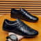 Men's Fashion Leather Casual Shoes, Comfortable Formal Loafers, Breathable Lightweight Walking and Driving Shoes