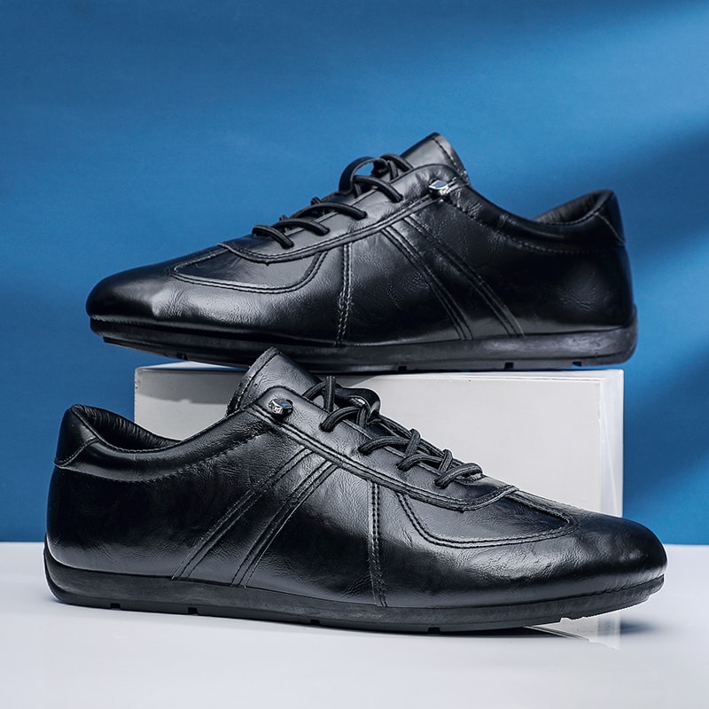 Men's Fashion Leather Casual Shoes, Comfortable Formal Loafers, Breathable Lightweight Walking and Driving Shoes