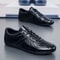 Men's Fashion Leather Casual Shoes, Comfortable Formal Loafers, Breathable Lightweight Walking and Driving Shoes