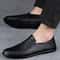 Casual Luxury Formal Mens Loafers Genuine Leather Men Shoes Slip On Low Top Footwear For Middle Age