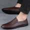 Casual Luxury Formal Mens Loafers Genuine Leather Men Shoes Slip On Low Top Footwear For Middle Age