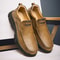 Mens SlipOn Leather Casual Shoes WearResistant AntiSkid Loafers Round Toe Thick Bottom Dress Footwe 1