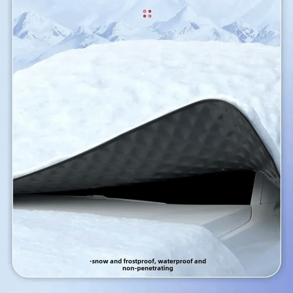 Snow and ice windshield shield for car