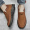 Breathable Loafers Men Sneakers, Men Leather Casual Shoes, Comfortable Leather Flat Sneakers