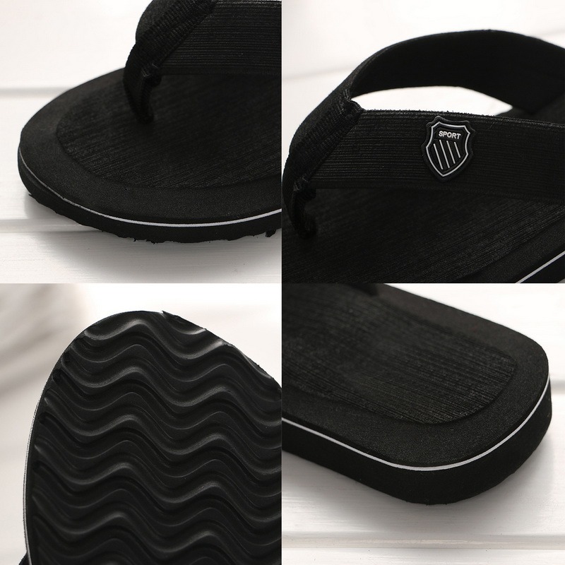 Summer NonSlip Flat Slides Mens Casual Flip Flops Fashion Beach Shoes Men Mens Slippers Indoor 4