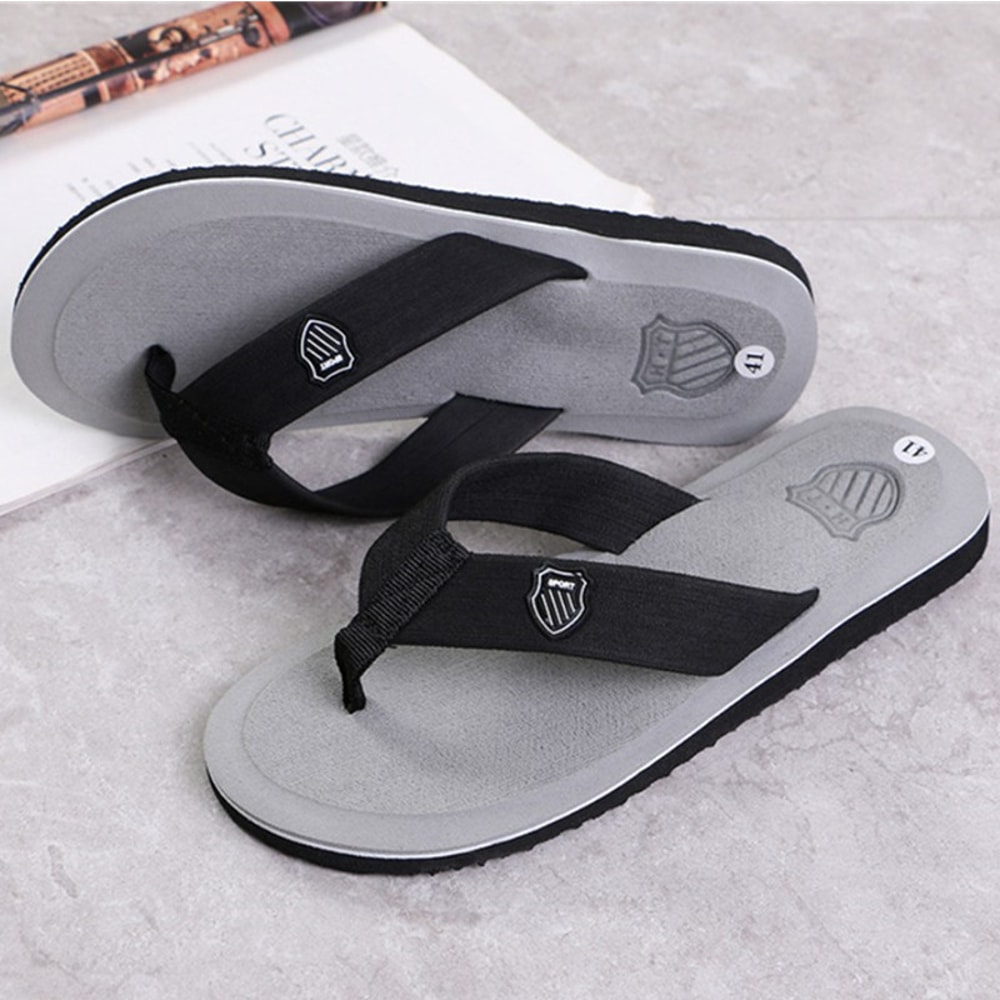 Summer NonSlip Flat Slides Mens Casual Flip Flops Fashion Beach Shoes Men Mens Slippers Indoor 7
