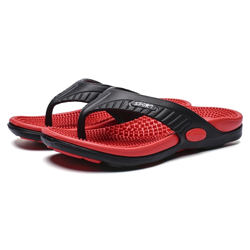 Breathable Flip Flops For Men Summer Beach Shoes Massage Flip Flops Men Big Size Sandals Luxury San 4