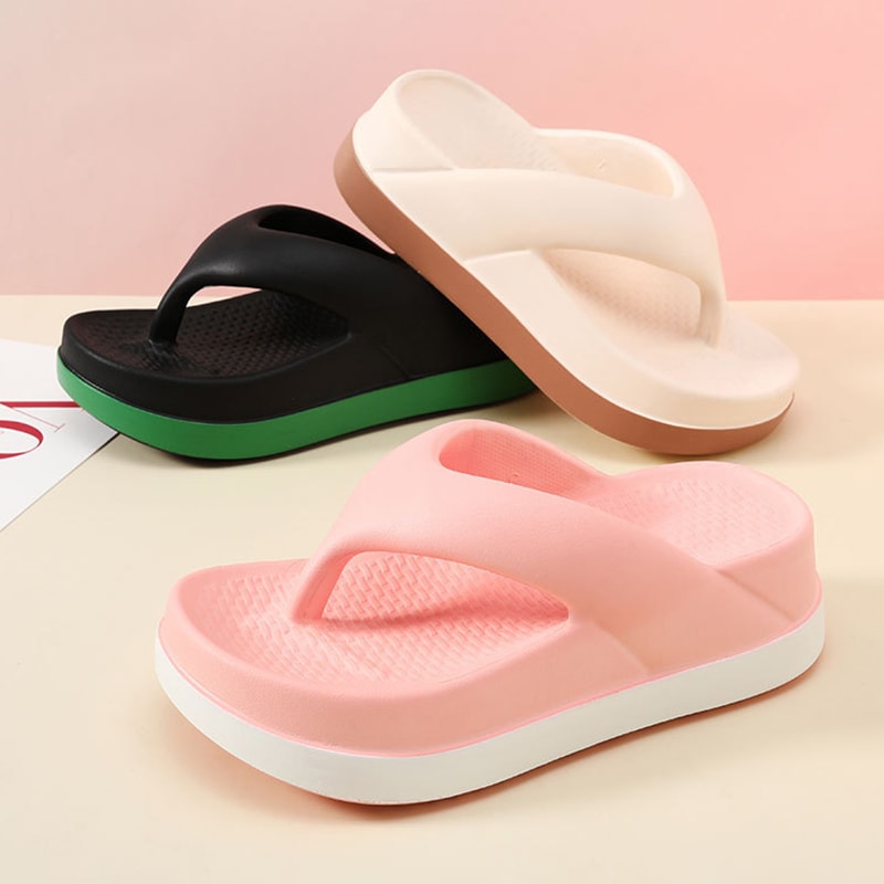 Womens Summer Flip Flops, Casual Beach Slippers, Breathable Fashion Flip Flops, Anti Slips Outdoor Sandals