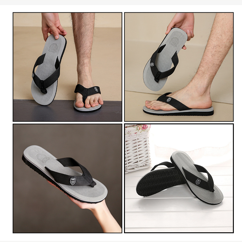 Mens Casual Flip Flops Slippers Summer Beach Sandals NonSlip Flat Slides Comfortable Indoor House S 2