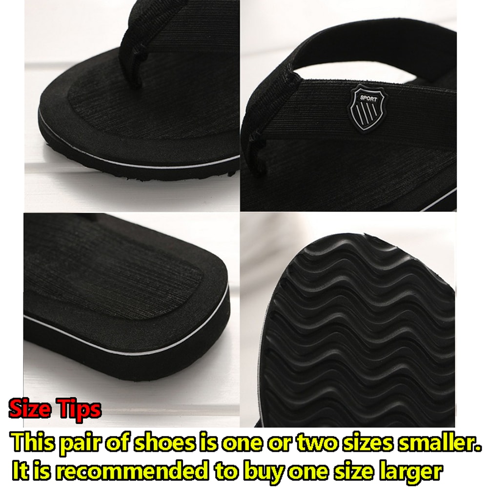 Mens Casual Flip Flops Slippers Summer Beach Sandals NonSlip Flat Slides Comfortable Indoor House S 3