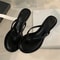 Summer Fashion Thin Low Heels, Women Round Clip Toe, Beach Casual Sandals Flip Flops Shoes for Everyday Wear