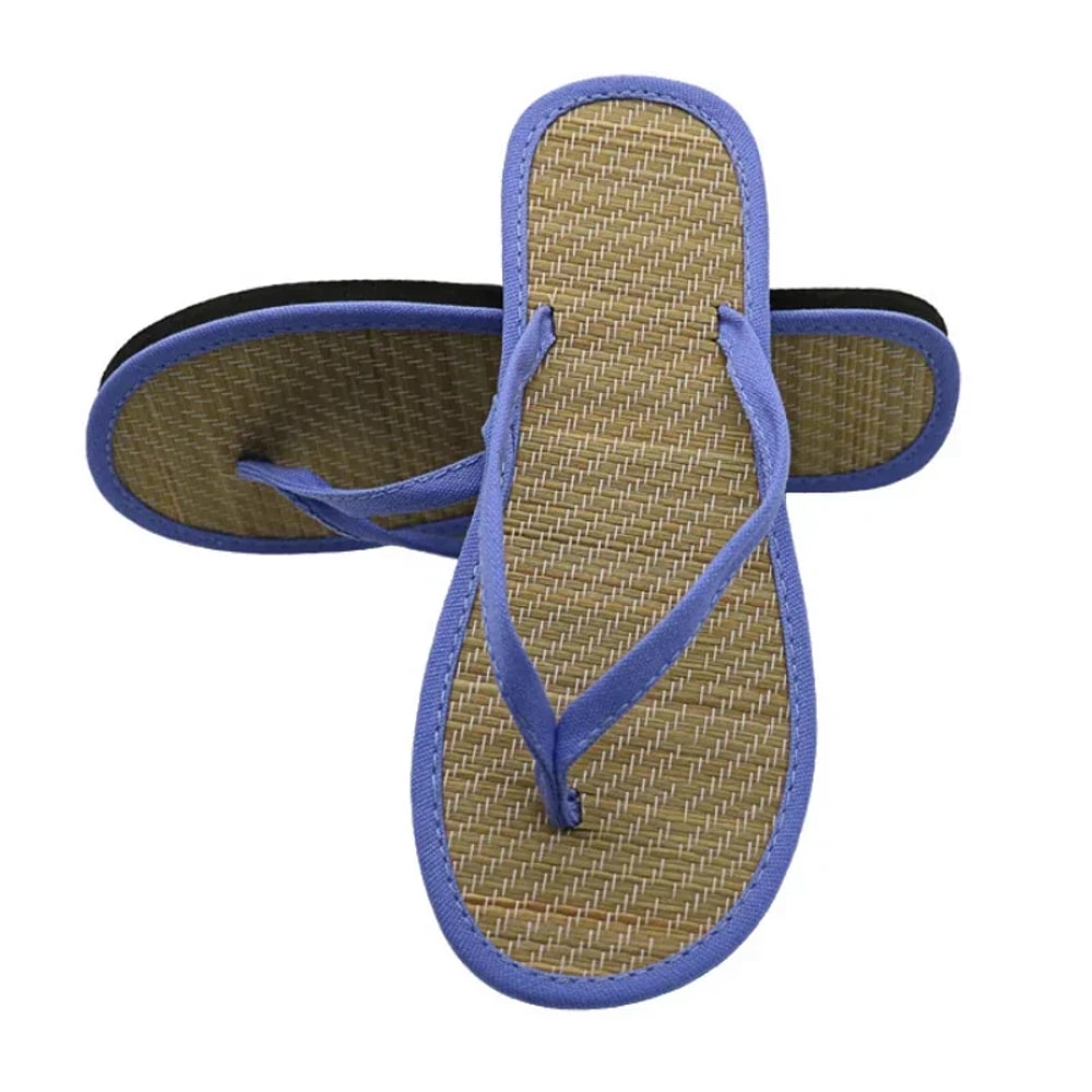 Comfortable NonSlip Slippers Summer Women Bamboo Rattan FlipFlops Fashionable Bathroom Sandals For 6