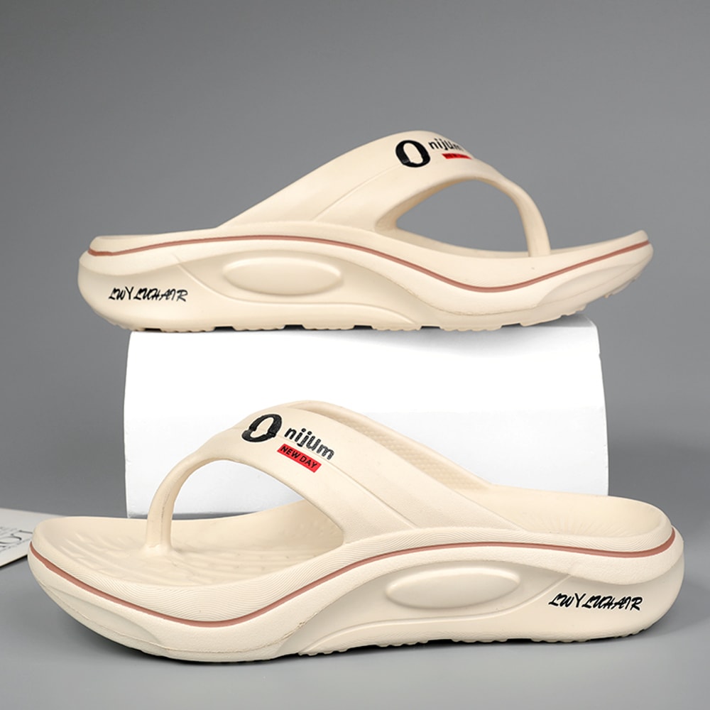 Outdoor Men's Slippers Flip Flops, Comfortable Soft Slides, Casual Shoes, Indoor Beach Sandals, Home Slippers for Men