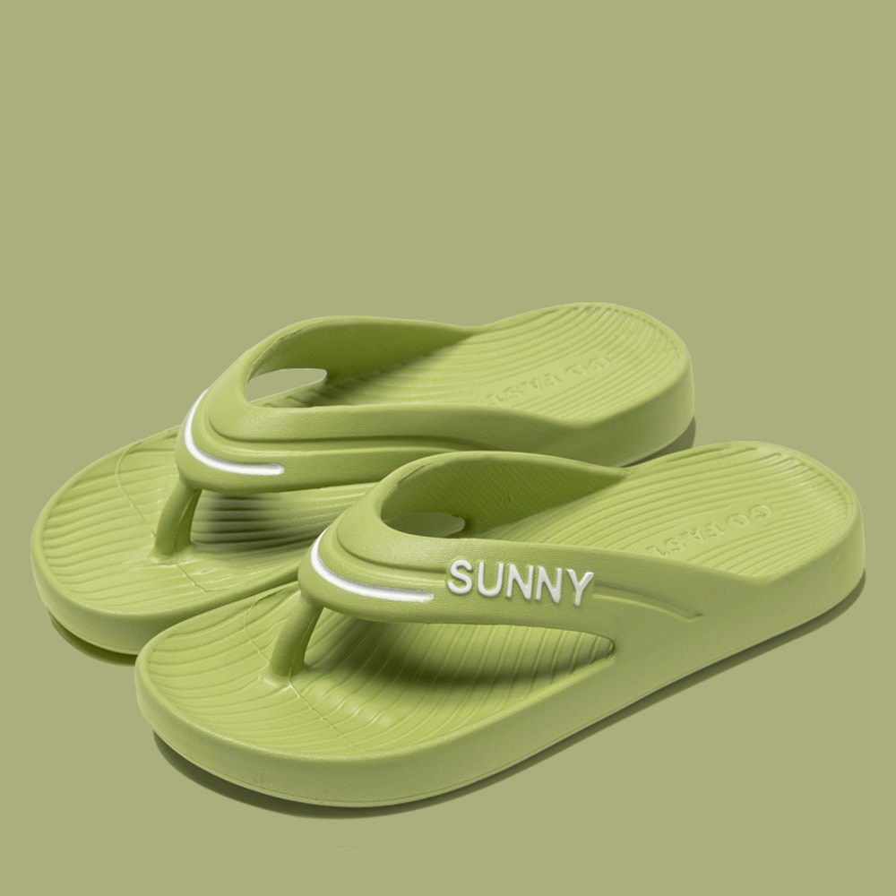 Summer Clip Toe EVA Flip Flops for Women, Non-Slip Beach Sandals, Comfortable Cloud Slippers