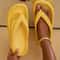 Women's Thong Platform Flip Flops, Soft Sole Cloud Slippers, Non-Slip Beach Sandals