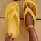 Women's Thong Platform Flip Flops, Soft Sole Cloud Slippers, Non-Slip Beach Sandals
