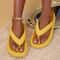 Women's Thong Platform Flip Flops, Soft Sole Cloud Slippers, Non-Slip Beach Sandals