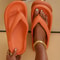 Women's Thong Platform Flip Flops, Soft Sole Cloud Slippers, Non-Slip Beach Sandals