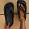 Women's Thong Platform Flip Flops, Soft Sole Cloud Slippers, Non-Slip Beach Sandals