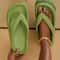 Women's Thong Platform Flip Flops, Soft Sole Cloud Slippers, Non-Slip Beach Sandals