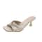 Sexy Pointed Toe Mule High Heels, Fashion Women Slipper Slip On Slides, Mixed Color Stripper Sandal Shoes