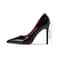 Sexy Black Red Sole High Heels Pointed Toe Stiletto Heel Shiny Patent Leather Womens Shoes For Spri 4