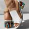Spring Summer Open Toe Sandals, Women Crystal Sandals, Square Heels Beach Fashion Sandals