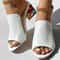 Spring Summer Open Toe Sandals, Women Crystal Sandals, Square Heels Beach Fashion Sandals