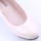 Ladies Pumps Medium Heel Nude Sexy High Heels Wedding Shoes Women Office Work White Pumps Party Sho 7