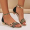 New Fashion Women's Sandals, Gold and Silver Low Heel, Casual Open Toe Summer Shoes, Light Fashion Women's Shoes
