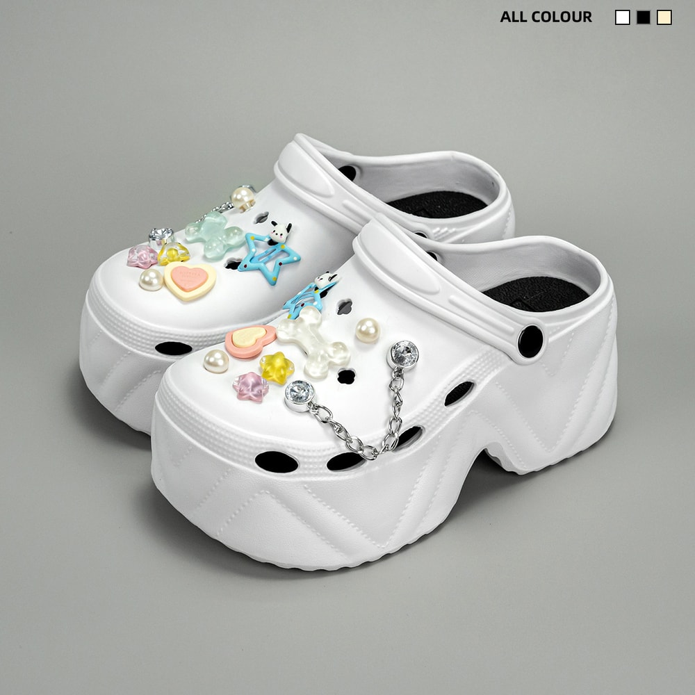 Stylish Womens Slippers With High Platform Thick Bottom EVA Sandals Garden Fashion Clogs For Summer 11