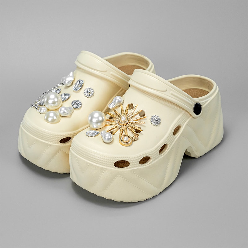 Stylish Womens Slippers With High Platform Thick Bottom EVA Sandals Garden Fashion Clogs For Summer 12