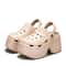 Summer Closed Toe Womens Wedges Heel Sandals Chunky Platform Sandalias 2