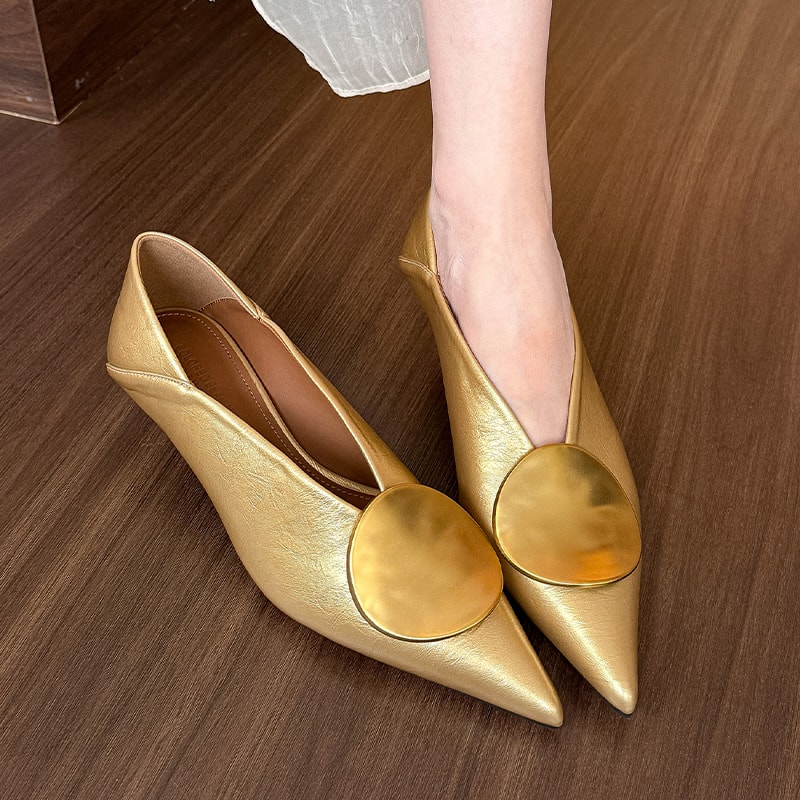 Designer Luxury Women Heeled Shoes Pointed Toe Low Heels Sexy Fashion Pumps Elegant Summer Pumps Fo 0