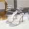 Crystal Women Sandals Fashion Summer Snake Twine Around Luxury Rhinestones Thin High Heels Gladiato