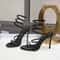 Crystal Women Sandals Fashion Summer Snake Twine Around Luxury Rhinestones Thin High Heels Gladiato