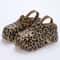 Leopard Print Closed Toe Chunky Clogs for Women, Super High Wedge Sandals, Platform Heel Slippers