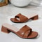 Summer New Fashion Open Toe Versatile Candy Color Large Slippers Solid Color Simple Leather Surface 6