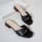 Summer New Fashion Open Toe Versatile Candy Color Large Slippers Solid Color Simple Leather Surface 2