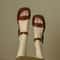 Genuine Leather Summer Women Sandals, Low Heels, Casual Outdoor Shoes, Office Plus Ladies Sandals