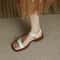 Genuine Leather Summer Women Sandals, Low Heels, Casual Outdoor Shoes, Office Plus Ladies Sandals