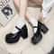 Mary Jane Shoes Women Black Super High Heels Chunky Platform Pumps Plus Size Ankle Buckle Party Lol 0