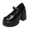 Mary Jane Shoes Women Black Super High Heels Chunky Platform Pumps Plus Size Ankle Buckle Party Lol 1