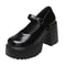 Mary Jane Shoes Women Black Super High Heels Chunky Platform Pumps Plus Size Ankle Buckle Party Lol 1