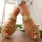 Fashion Gold Clip Toe Sandals Lightweight Outdoor Slippers For Women Summer Flat Heels 1
